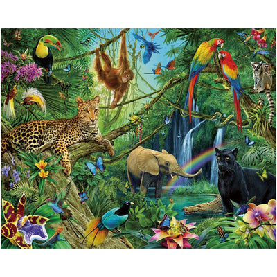 Tropical Rain Forest Adventure Animal Scenic Backdrop 7x6feet