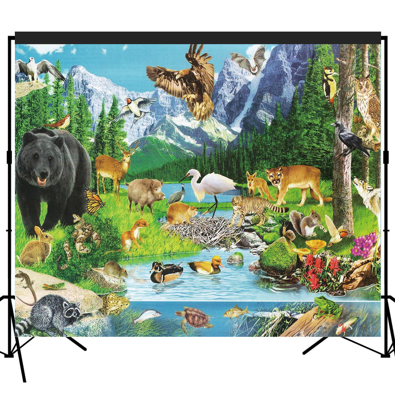 Woods Animals Scenic Backdrop 7x6feet