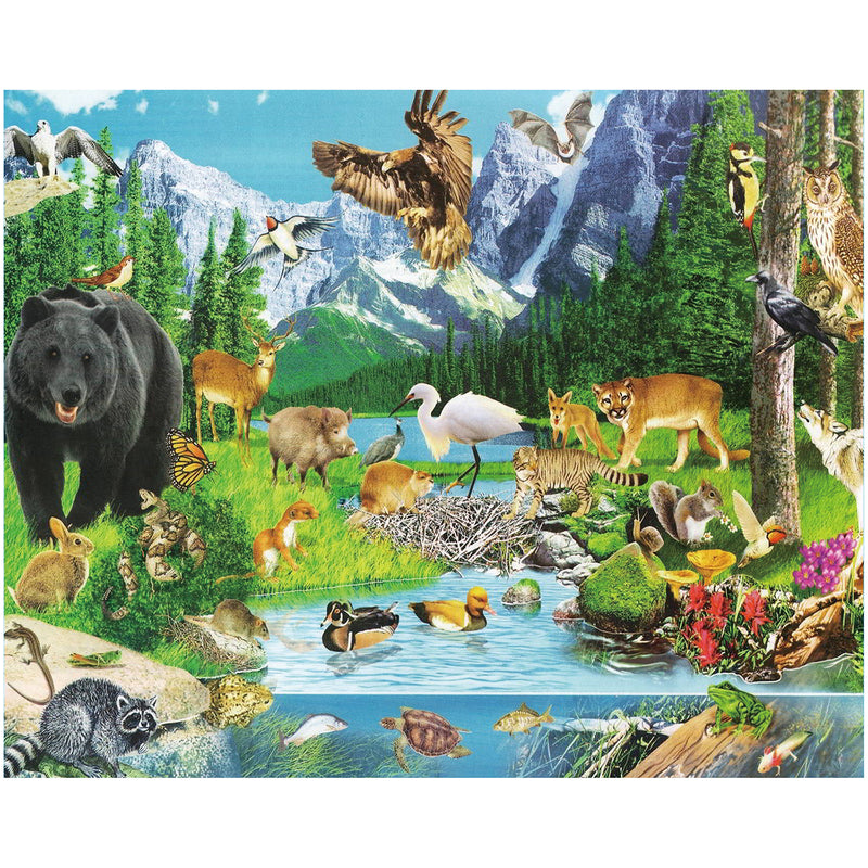 Woods Animals Scenic Backdrop 7x6feet