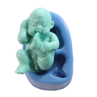 Baby Boy Sleep Curling Up Fondant Silicone Mold