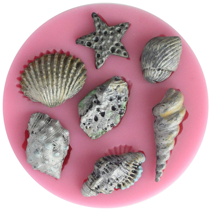 Assorted Seashells Fondant Silicone Mold