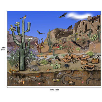 Desert Animals Backdrop 7x6feet