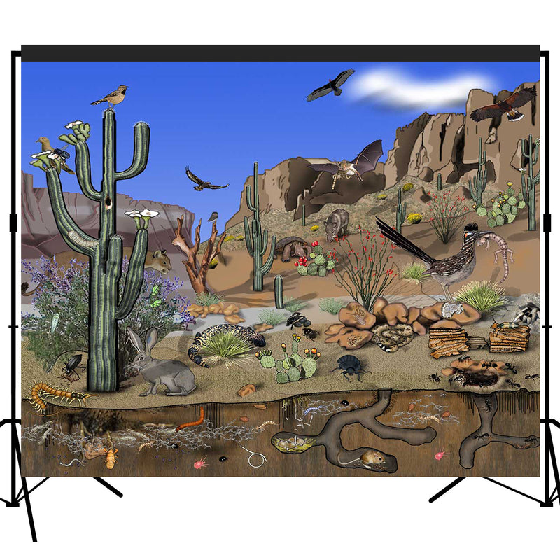 Desert Animals Backdrop 7x6feet