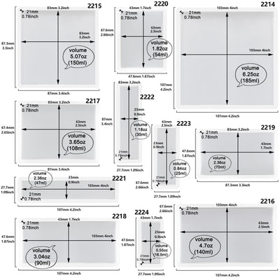 Square and Rectangle Geometric Resin Silicone Molds 11-Count
