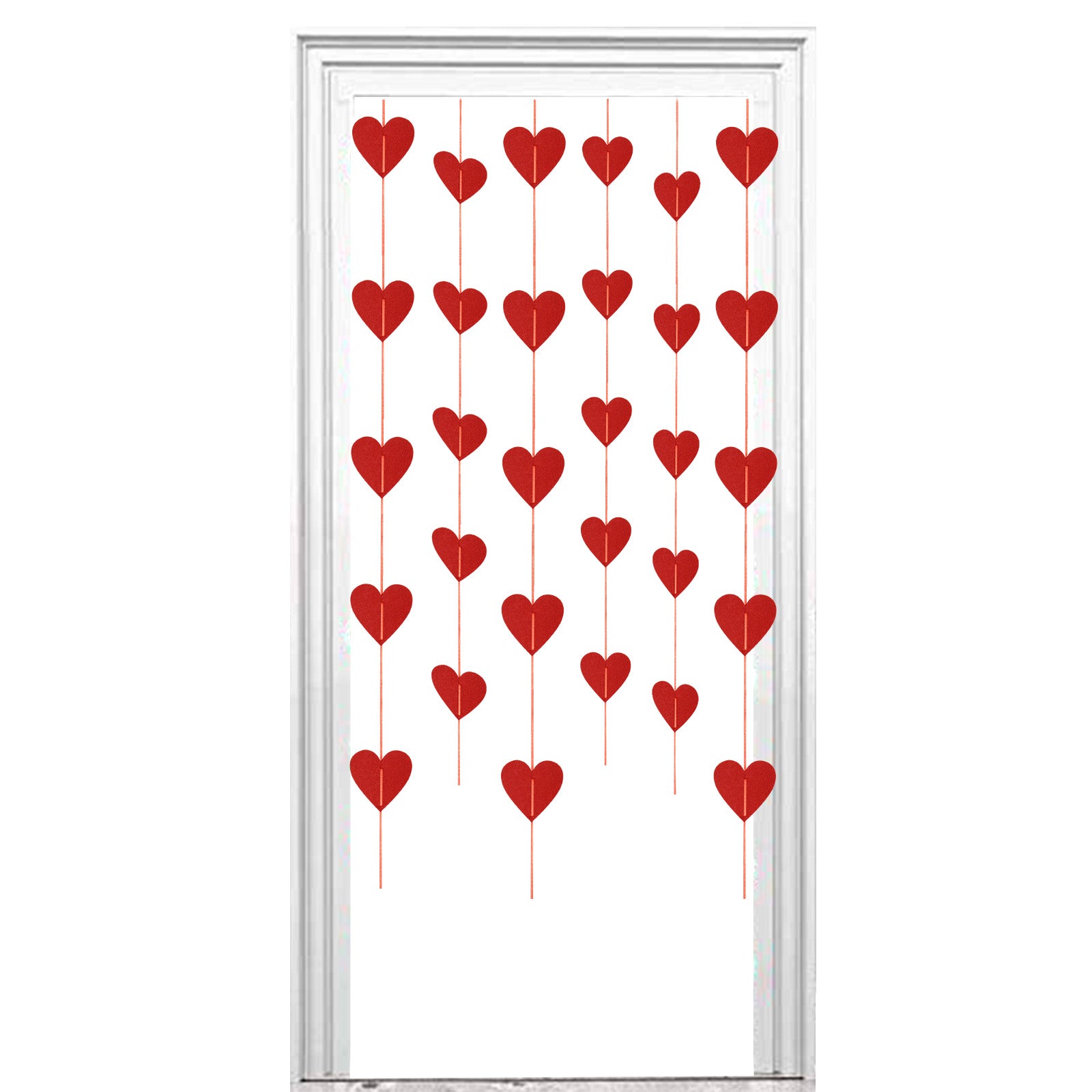 Red Hearts String Banner 6-Count – FUNSHOWCASE