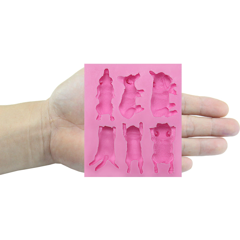 Sleeping Dogs and Cat Fondant Silicone Mold