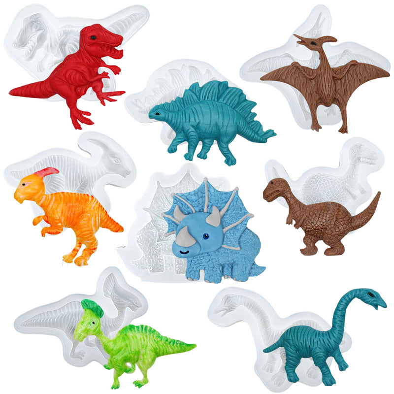 Dinosaur Fondant Silicone Molds 8-Count