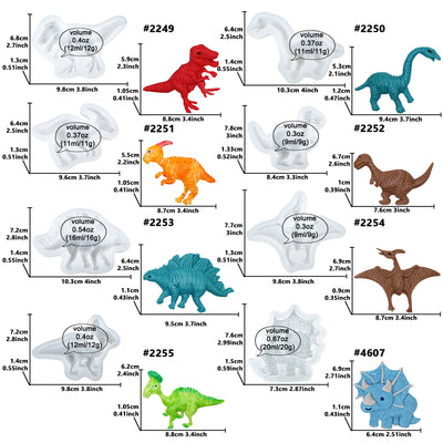 Dinosaur Fondant Silicone Molds 8-Count