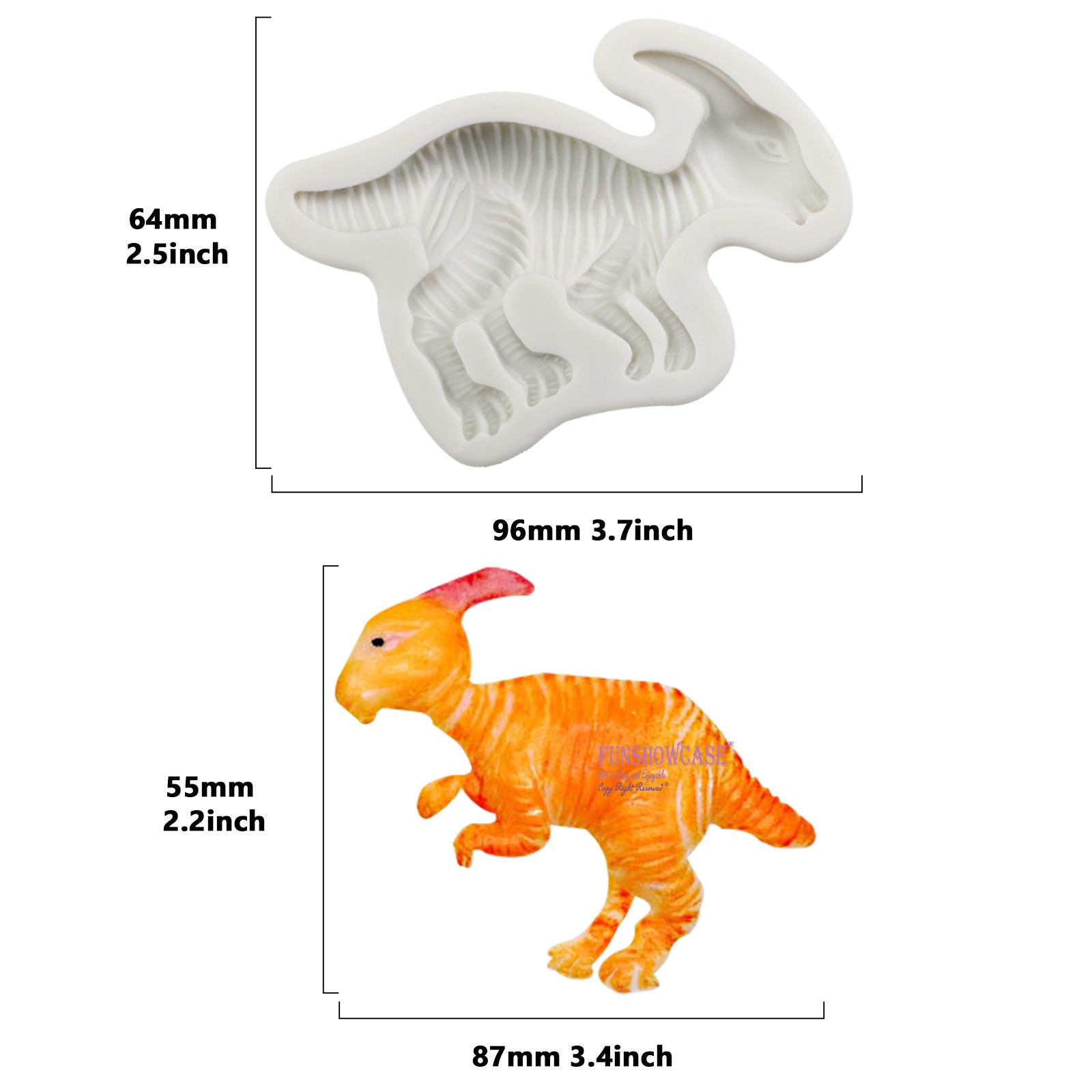 Dinosaur Fondant Silicone Mold Carcharodontosaurus 2.6inch – FUNSHOWCASE