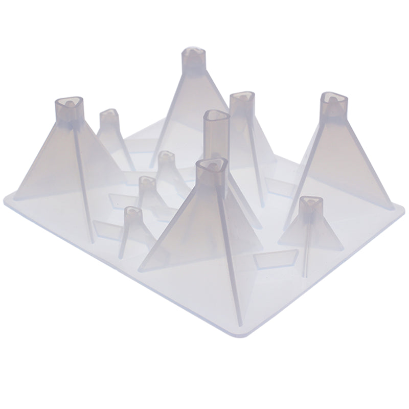 Triangular Pyramid Geometric Resin Silicone Molds 11-Cavity