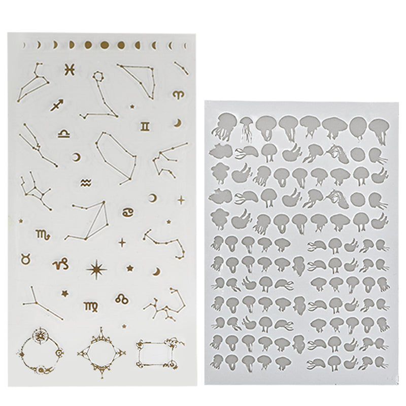 Stamp Template Transparent Sheets 2-count Jelly Fish|Astrology