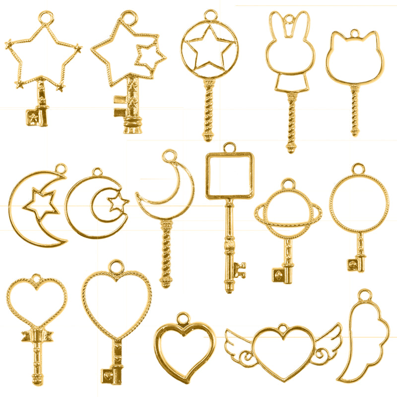 Open Bezel Charms 16-count Keys|Magic Wands