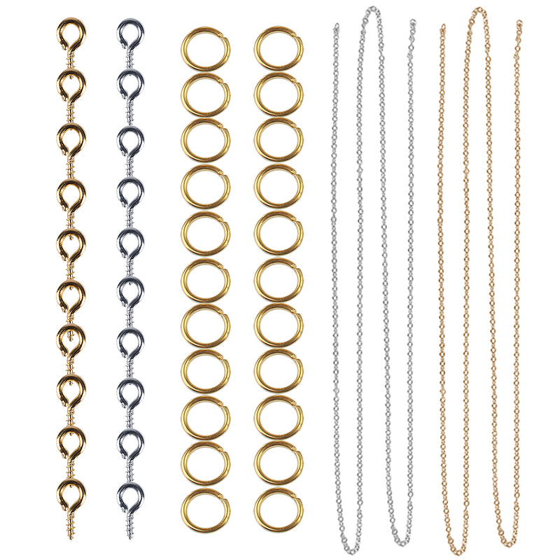 Jewelry Finding 42-kit Chain Extender|Screw Eye Pins|Open Jump Rings