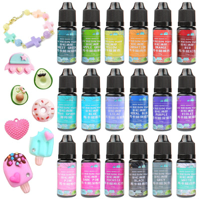 18 Pastel Solid Colors UV Resin Hard Type 10ml 10g 0.35oz