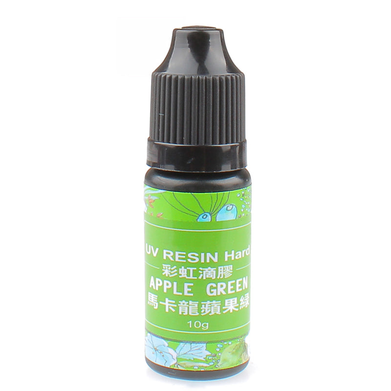 Pastel Solid Color UV Resin Hard Type 10ml 10g 0.35oz, Apple Green