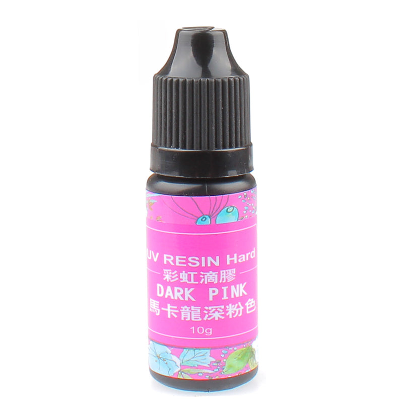 Pastel Solid Color UV Resin Hard Type 10ml 10g 0.35oz, Dark Pink