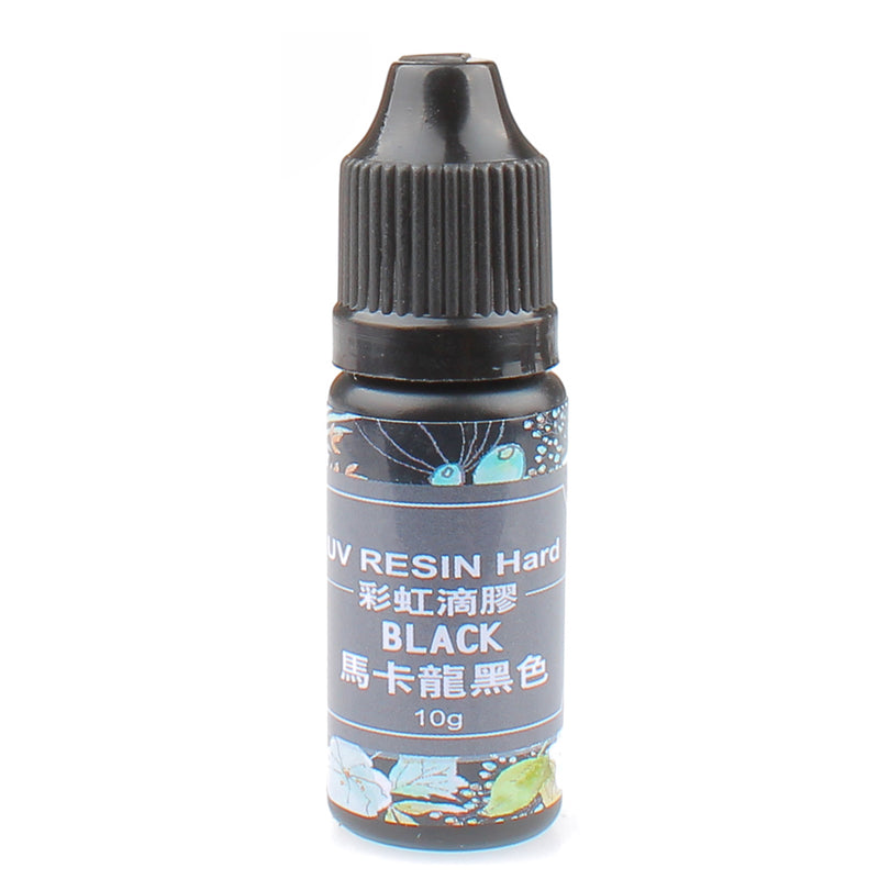 Pastel Solid Color UV Resin Hard Type 10ml 10g 0.35oz, (Jet) Black