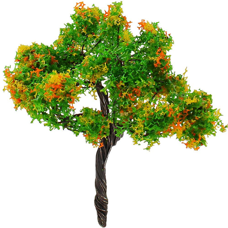 Flower Model Tree for Miniature Garden Landscape Scenery Train Railways 2.6inch, Saffron Yellow
