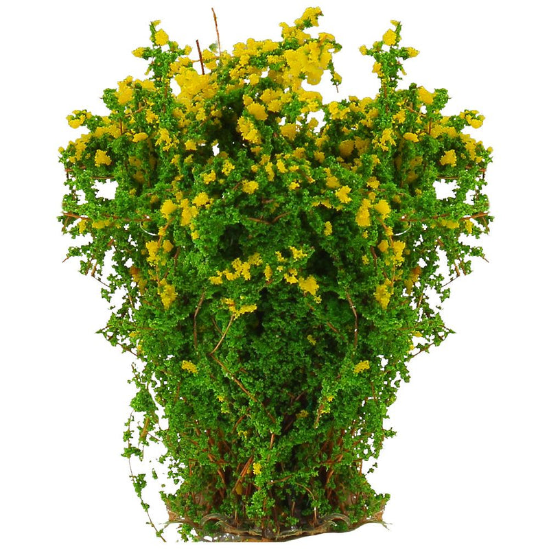 Flower Shrub Model Tree for Miniature Garden Landscape Scenery Train Railways 1.4inch, Yellow