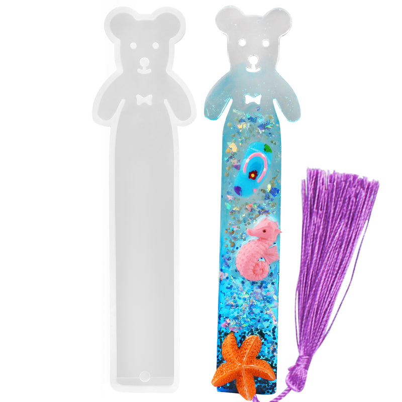 Bookmark Silicone Resin Mold-Standing Bear-Large 5.6inch