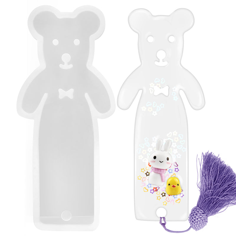 Bookmark Silicone Resin Mold-Standing Bear-Small 3.6inch