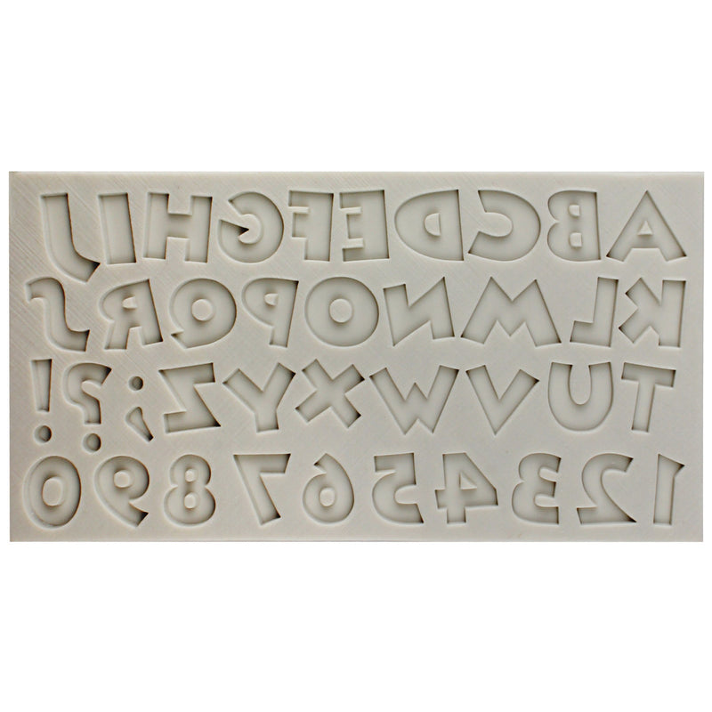Alphabets Numbers Marks Silicone Fondant Mold 200x100x5mm