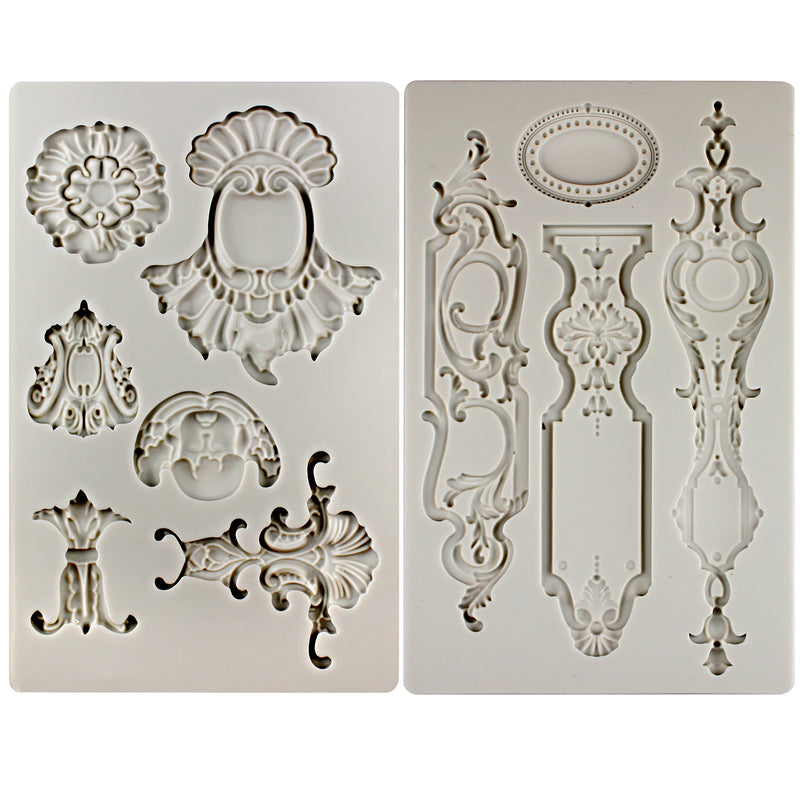 Baroque Silicone Molds 2-count Cameo|Medallion|Escutcheon