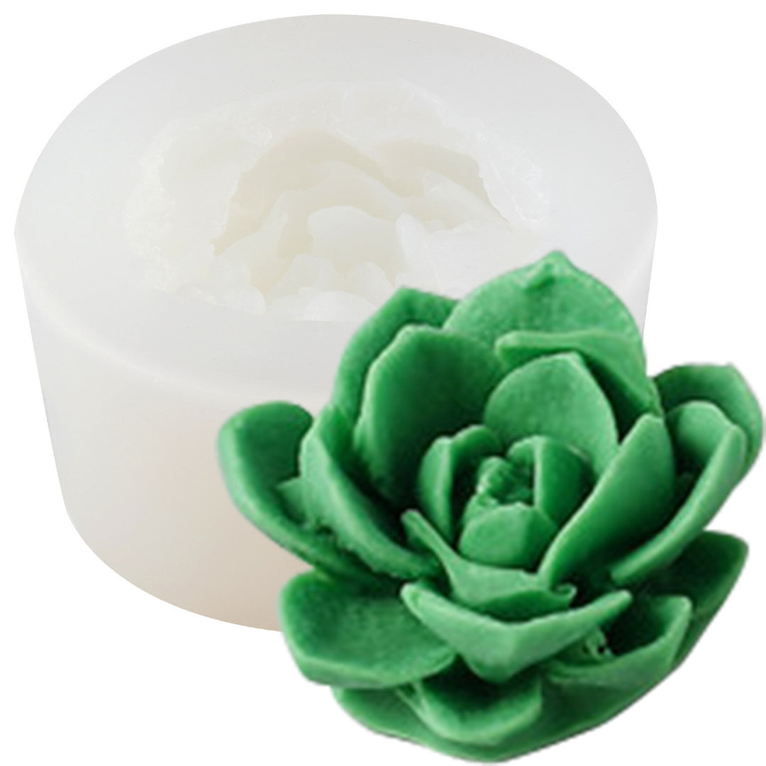 succulent fondant mold Succulent Silicone Mold 2x1.3inch