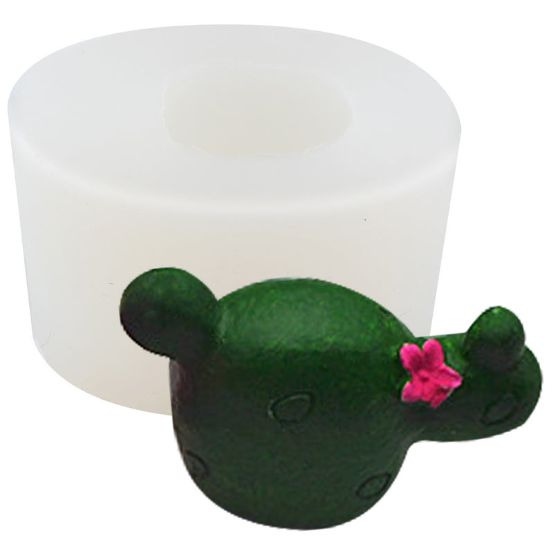 Succulent Silicone Mold-Cactus with Flower-2x1.2inch