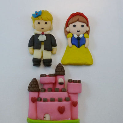 Prince and Princess with Castle Fondant Silicone Mold