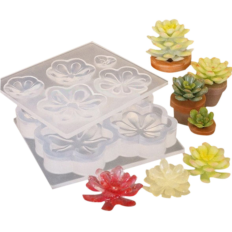 succulent resin mold Succulent Resin Pendant Silicone Mold 0.9x0.3inch
