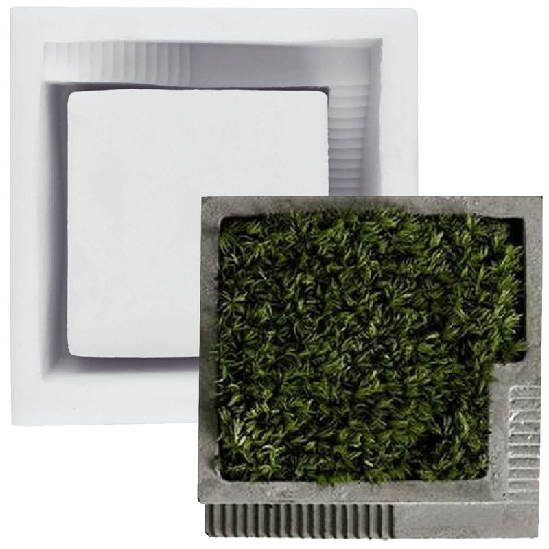 Square with Ladder Flower Pot Silicone Mold 3.3x1.8inch
