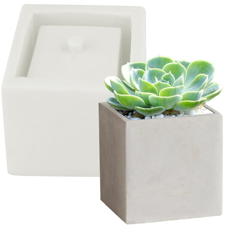 Square Flower Pot Silicone Mold 3x3.1inch
