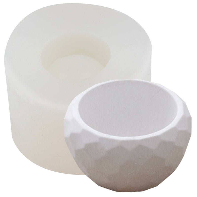 ceramic flower pot molds Diamond Round Flower Pot Silicone Mold 2.3x1.2inch