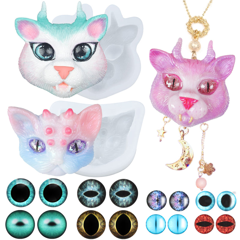 Faun Cat Resin Pendant Molds Set 10-kit