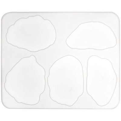 Agate Coaster Silicone Resin Mold, 5-cavity 2.8-5.2inch