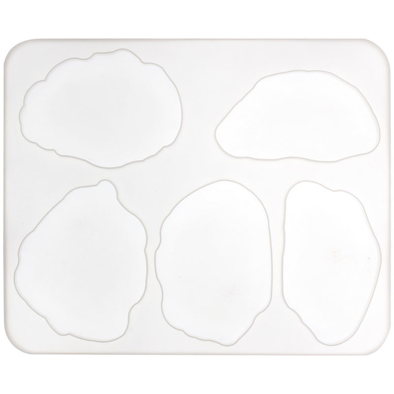 Agate Coaster Silicone Resin Mold, 5-cavity 2.8-5.2inch