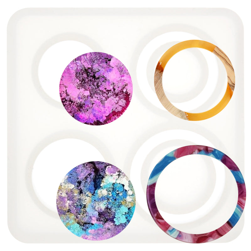 Circle & Flat Ring Resin Silicone Mold