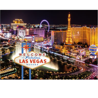 Welcome to Las Vegas Casino Night Backdrop 7x5 feet