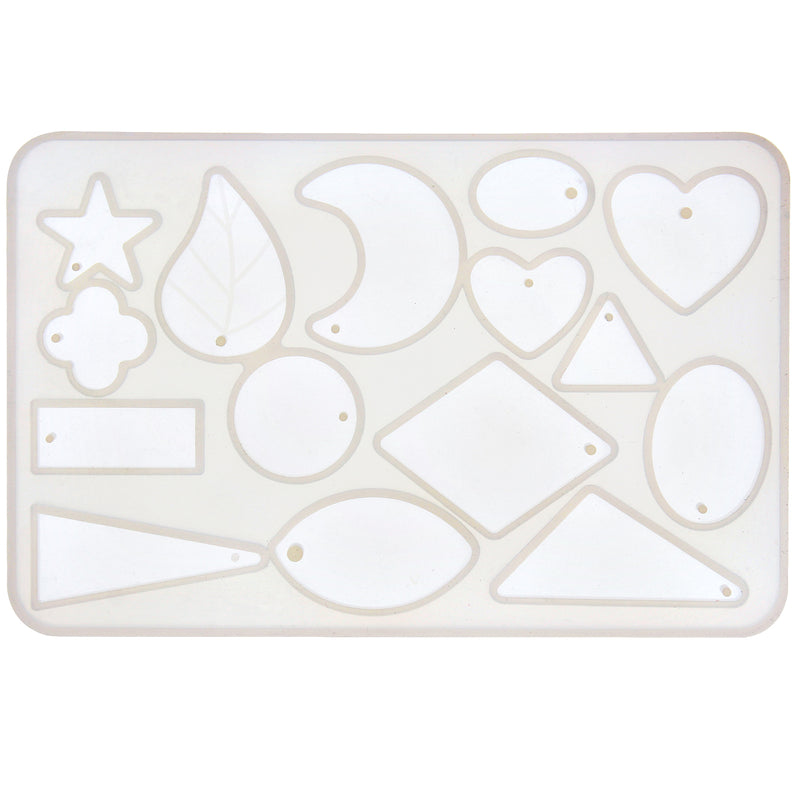 Geometric Pendant Resin Silicone Mold with Hole