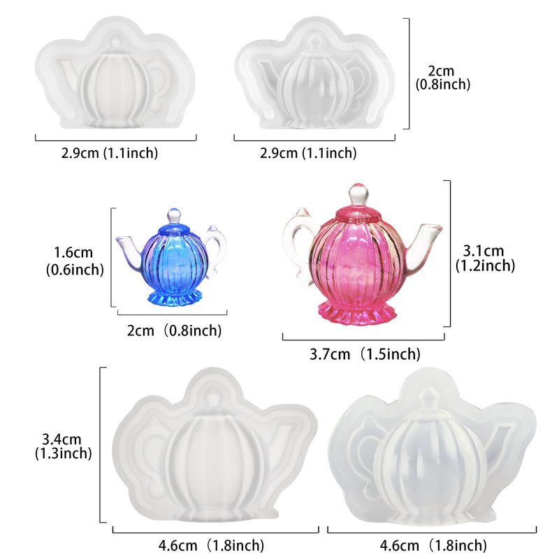 Funshowcase Tea Pot Resin Silicone Mold, Large