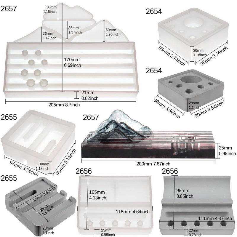 Pen Holder Concrete Silicone Mold Large 3.7-7.9inch