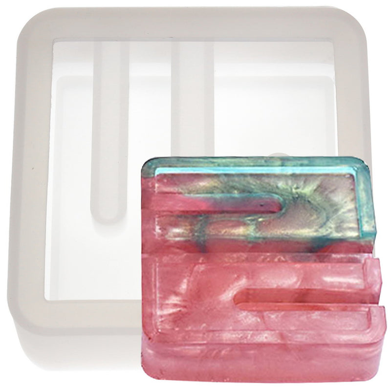 Pen Holder Resin Silicone Mold 95x95x30mm