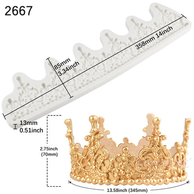 Crown Fondant Silicone Mold