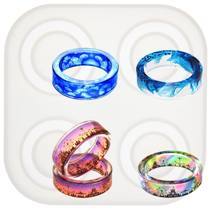Flat Ring Resin Silicone Mold 17mm 18mm 19mm 20mm