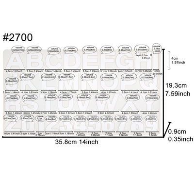 Alphabet Number Resin Casting Mold Silicone Tray Large