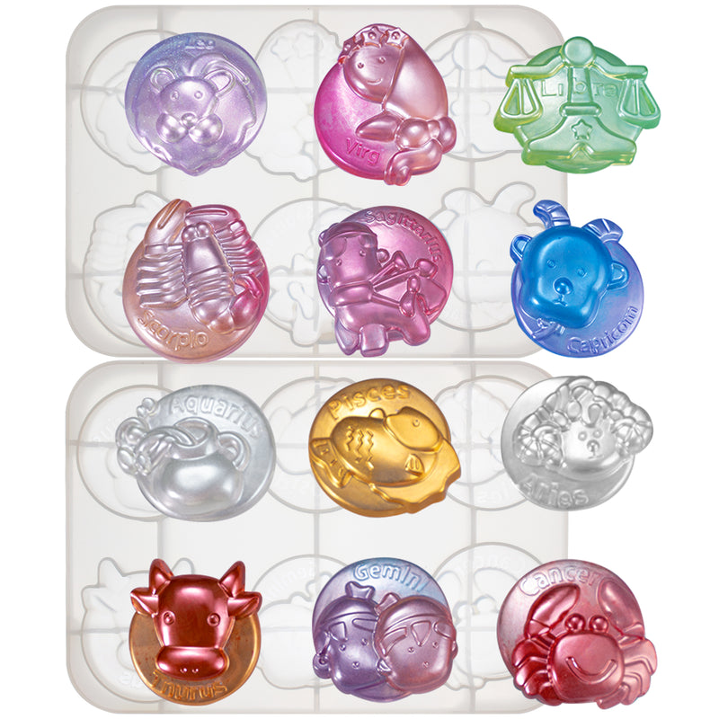 Zodiac Silicone Resin Molds Set 2-count