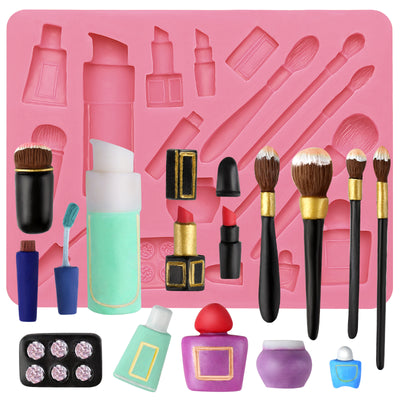 Makeup Tools Lipstick Perfume Brush Mascara Silicone Mold 17-cavity