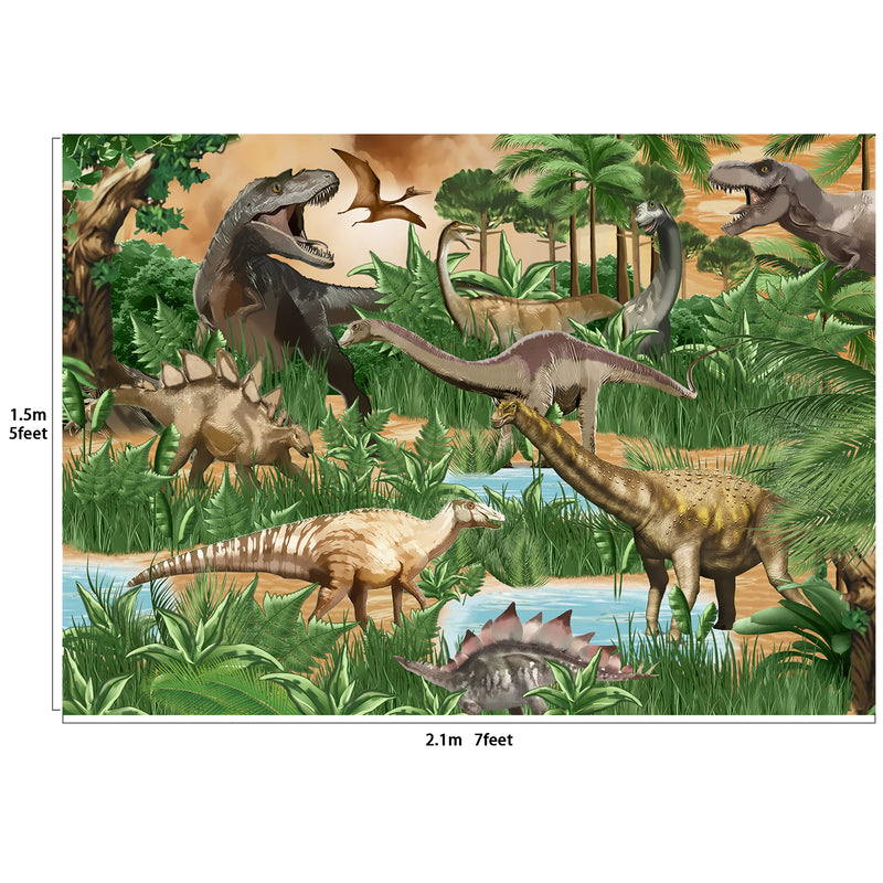 Jurassic Era Dinosaur Backdrop 7x5 feet