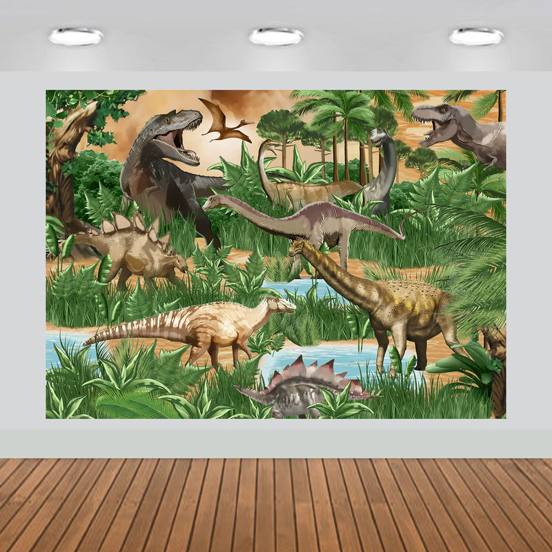 Jurassic Era Dinosaur Backdrop 7x5 feet